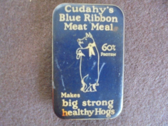 OLD POCKET SHARPENING HONE WITH ADVERTISING FROM "CUDAHY BLUE RIBBON MEAT MEAL