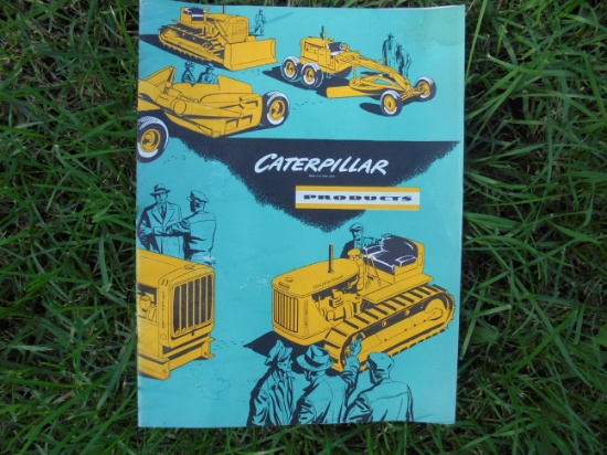 1953 ADVERTISING BROCHURE "CATERPILLAR PRODUCTS"-VERY NICE AND VERY GRAPHIC
