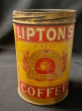 LIPTON'S YELLOW LABEL BRAND COFFEE TIN