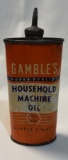 GAMBLES HOUSEHOLD MACHINE OIL TIN