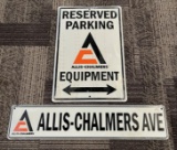 (2) NEWER ALLIS-CHALMERS SIGNS - AC PARKING & AC AVENUE