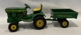 JOHN DEERE 140 LAWN TRACTOR WITH CART