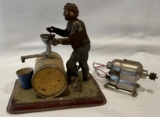 EARLY PRESSED TIN WATER PUMP & MOTOR