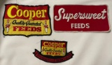 COOPER FEEDS & SUPERSWEET FEEDS ADVERTISING PATCHES