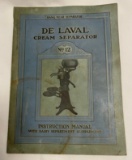 De LAVAL No. 12 CREAM SEPARATOR INSTRUCTION MANUAL