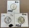 (3) 1935 Washington Silver Quarters - Uncirculated