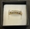 10K Gold Ring with Gemstones - Size 8.5