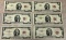 (6) Series 1953 United States $2 Red Seal Notes