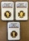 2010-S Presidential Proof Dollars - 3 Coin Set - NGC PF 70 Ultra Cameo