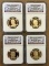 2014-S Presidential Proof Dollars - 4 Coin Set - NGC PF70 Ultra Cameo