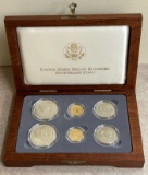 1991 Mt. Rushmore Anniversary - 6 Coin Set with Proof & Uncirculated --- Gold - Silver - Clad