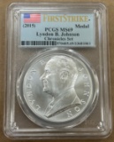 2015 Lyndon B Johnson Silver Medal - Chronicles Set - First Strike - PCGS MS69