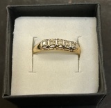 10K Gold Ring with Gemstones - Size 8.5