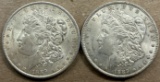 (2) 1889 Morgan Silver Dollars