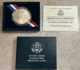 1991 Korean War Memorial Coin - Uncirculated Silver Dollar