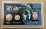 Unique Liberty Coin & Stamp Collection