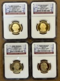 2007-S Presidential Proof Dollars - 4 Coin Set - NGC PF 70 Ultra Cameo
