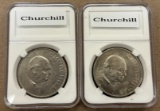 (2) 1965 Great Britain Crown - Churchill Coins