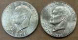 (2) Silver Eisenhower $1 Coins - 1971-S & 1976-S
