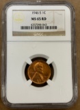 1946-S Lincoln Wheat Cent - NGC MS65 RD