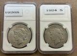 1924-S & 1926-S Peace Silver Dollars