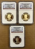 2016-S Presidential Proof Dollars - 3 Coins - NGC PF70 Ultra Cameo