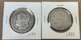 1884-O & 1885-O Morgan Silver Dollars