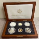 1989 US Congressional Coin - 6 Coin Set with Proof & Uncirculated --- Gold - Silver - Clad