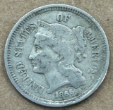 1866 United States Three Cent Nickel
