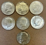 (7) 1964 Kennedy Silver Half Dollars - Denver & Phildelphia Minted