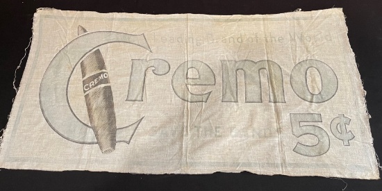 CREMO CIGAR - ADVERTISING BANNER - 5 CENTS