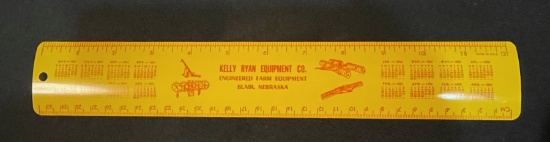 1951-1952 KELLY RYAN EQUIPMENT CO.  ADVERTISING RULER