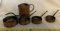 COPPER MEASURING CUPS AND WATERING CAN