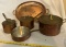 LOT OF MISC. COPPER COOKWARE