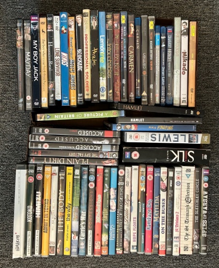 TWO BOXES OF DVD MOVIES