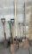 LOT OF VARIOUS SHOVELS AND SCOOPS