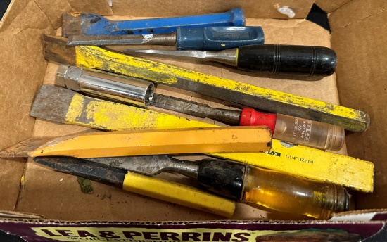 BOX LOT OF MISC. CHISELS