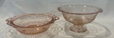 (2) BEAUTIFUL PIECES OF PINK DEPRESSION GLASSWARE