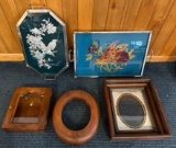 FANCY PICTURE FRAMES AND SERVING TRAYS