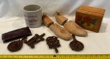 COLLECTOR'S LOT --- TRIVETS - PEOPLE'S BANK CROCK - AND MORE
