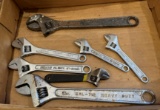 LOT OF ADJUSTABLE WRENCHES - VARIOUS SIZES