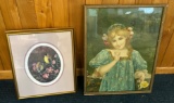 LOT OF (2) FRAMED PICTURES - BIRDS & LADY