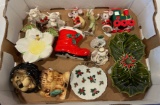 LOT OF MISC. GLASSWARE AND FIGURINES -- LEFTON & MORE