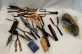 LOT OF VINTAGE HAIR CUTTING & STYLING SUPPLIES