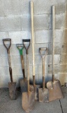 LOT OF VARIOUS SHOVELS AND SCOOPS