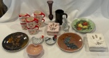 NORMAN ROCKWEL CHRISTMAS PLATES - FIGURINES - AND MORE