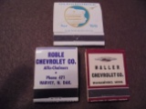(3) VINTAGE ADVERTISING MATCH BOOKS-2 CHEVROLET AND ON OLDSMOBILE