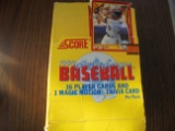1990 SCORE STORE BOX FULL OF PACKS OF UNOPENED CARDS-FAIR BOX ONLY