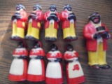 9 MISC. HARD PLASTIC UNCLE MOES & AND AUNT JEMIMA SALT & PEPPERS