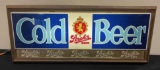 STROH'S BEER - COLD BEER SIGN ** NO SHIPPING **